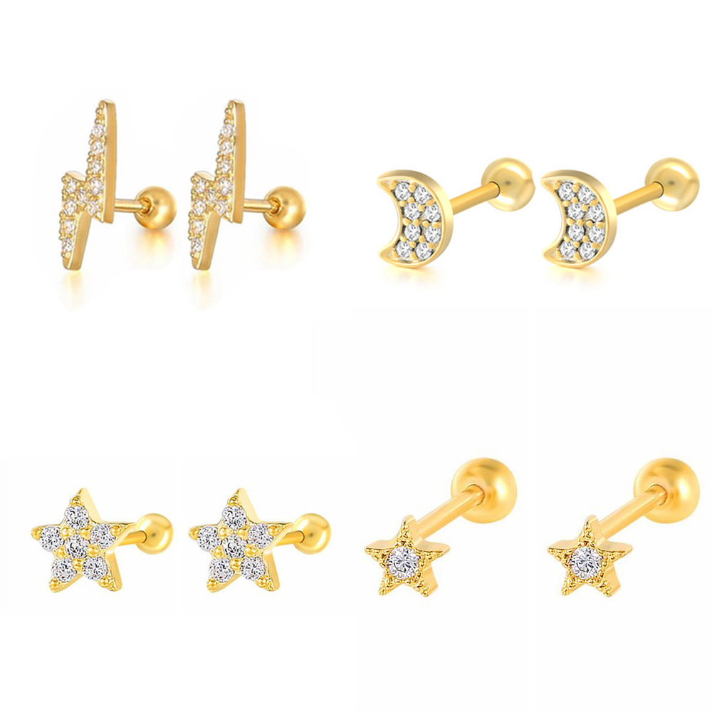 Flat Back Labret Stud - Orecchini a bottone con cartilagine di