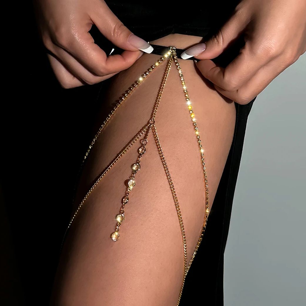 Body Jewelry Leg Chain - Catene per gambe con nappe multistrato