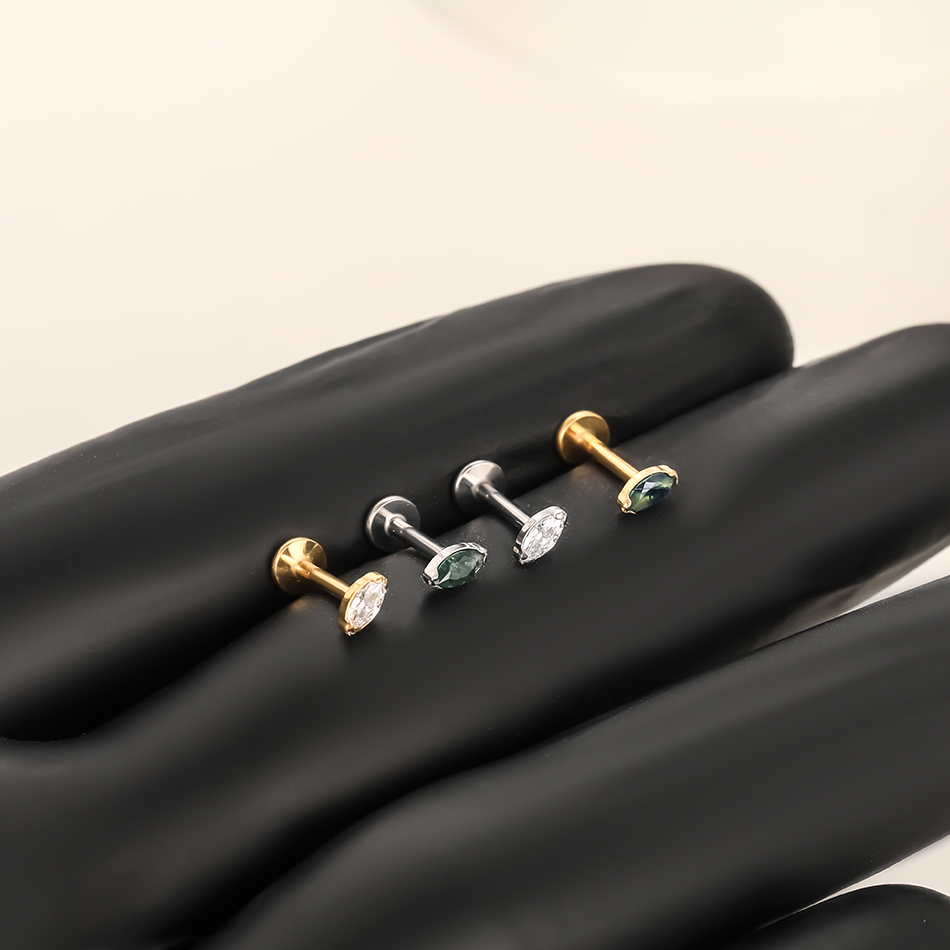 1 pz/5 pz orecchini cartilagin - Flat Back Labret Stud recensione e prezzo