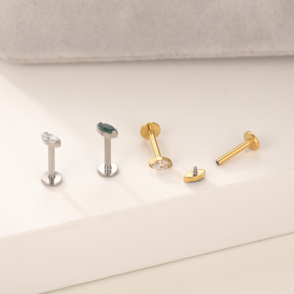 1 pz/5 pz orecchini cartilagin - Flat Back Labret Stud recensione e prezzo