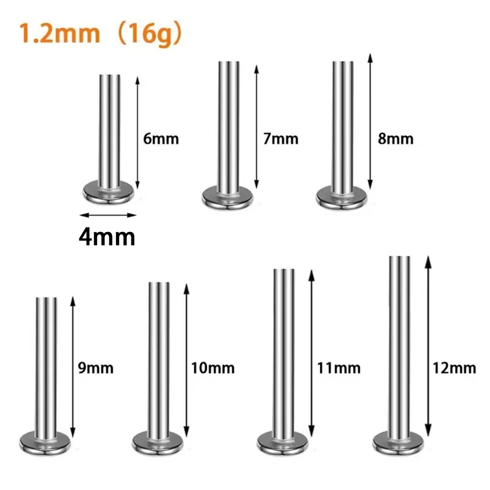 ASTM F136 Titanio Push Pin 5A  - Flat Back Labret Stud recensione e prezzo