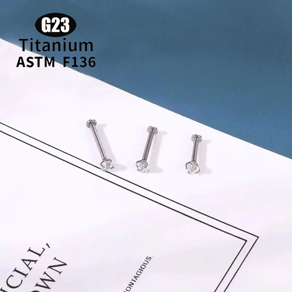 ASTM F136 Titanio Push Pin 5A  - Flat Back Labret Stud recensione e prezzo