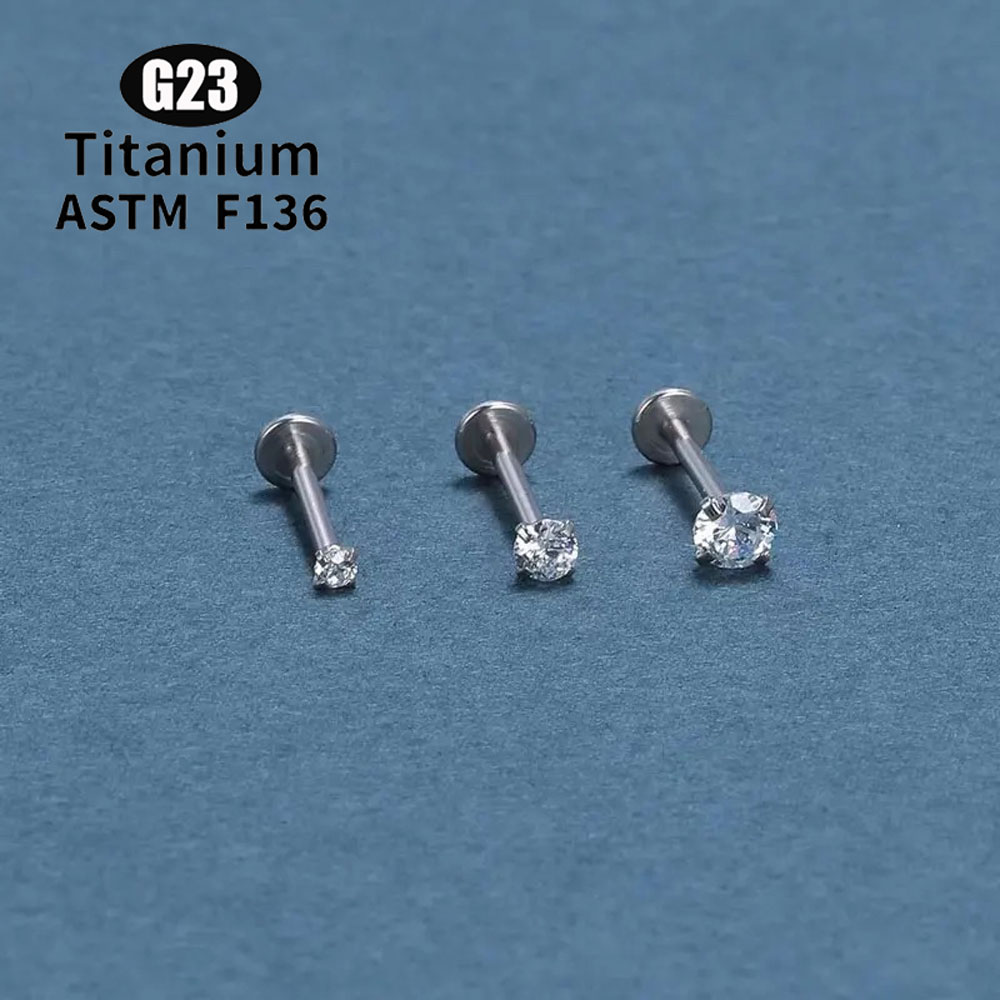 ASTM F136 Titanio Push Pin 5A  - Flat Back Labret Stud recensione e prezzo