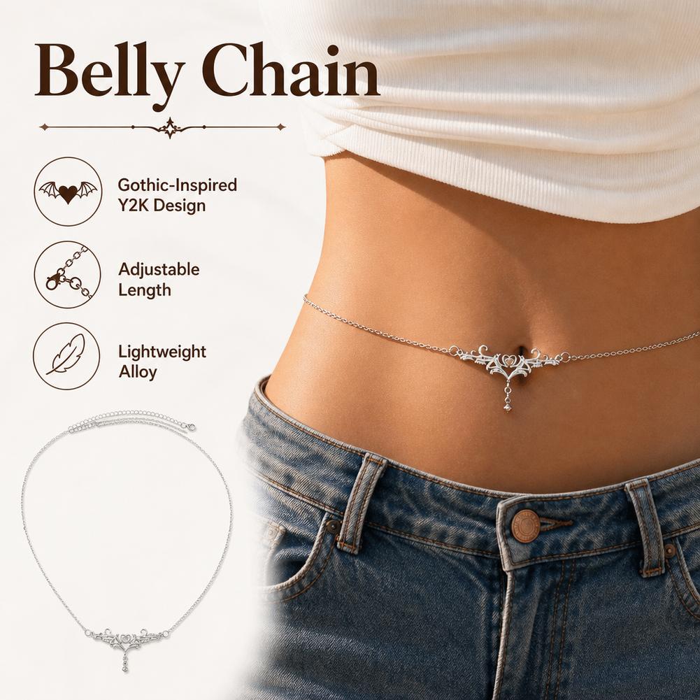 Catena da Vita Gotica a Cuore  - Body Jewelry Y2K recensione e prezzo