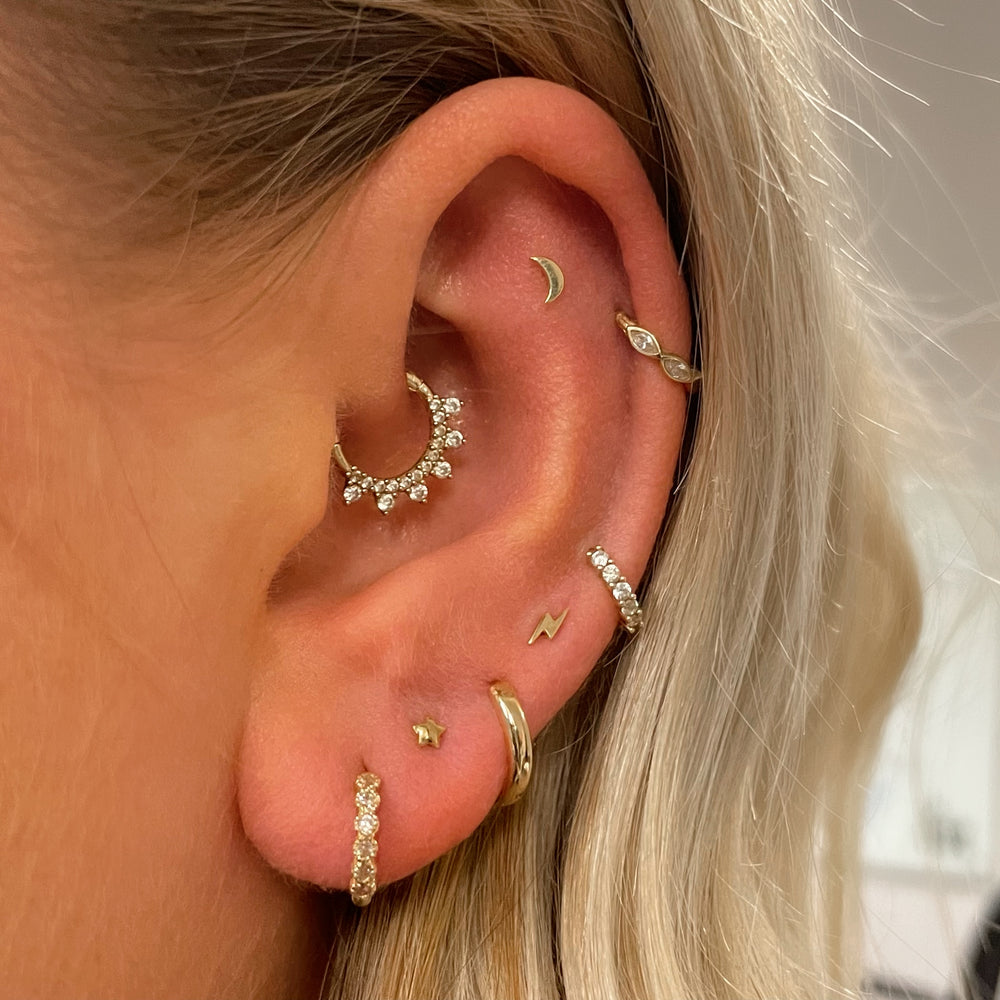 Orecchini a bottone con cartil - Flat Back Labret Stud recensione e prezzo