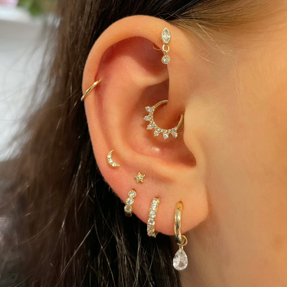 Orecchini a bottone con cartil - Flat Back Labret Stud recensione e prezzo