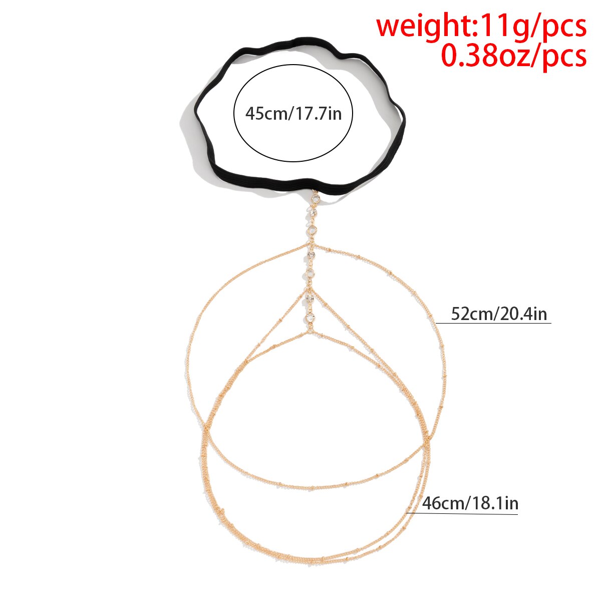 Boho Elastic Band Crystal Leg  - Body Jewelry Leg Chain recensione e prezzo