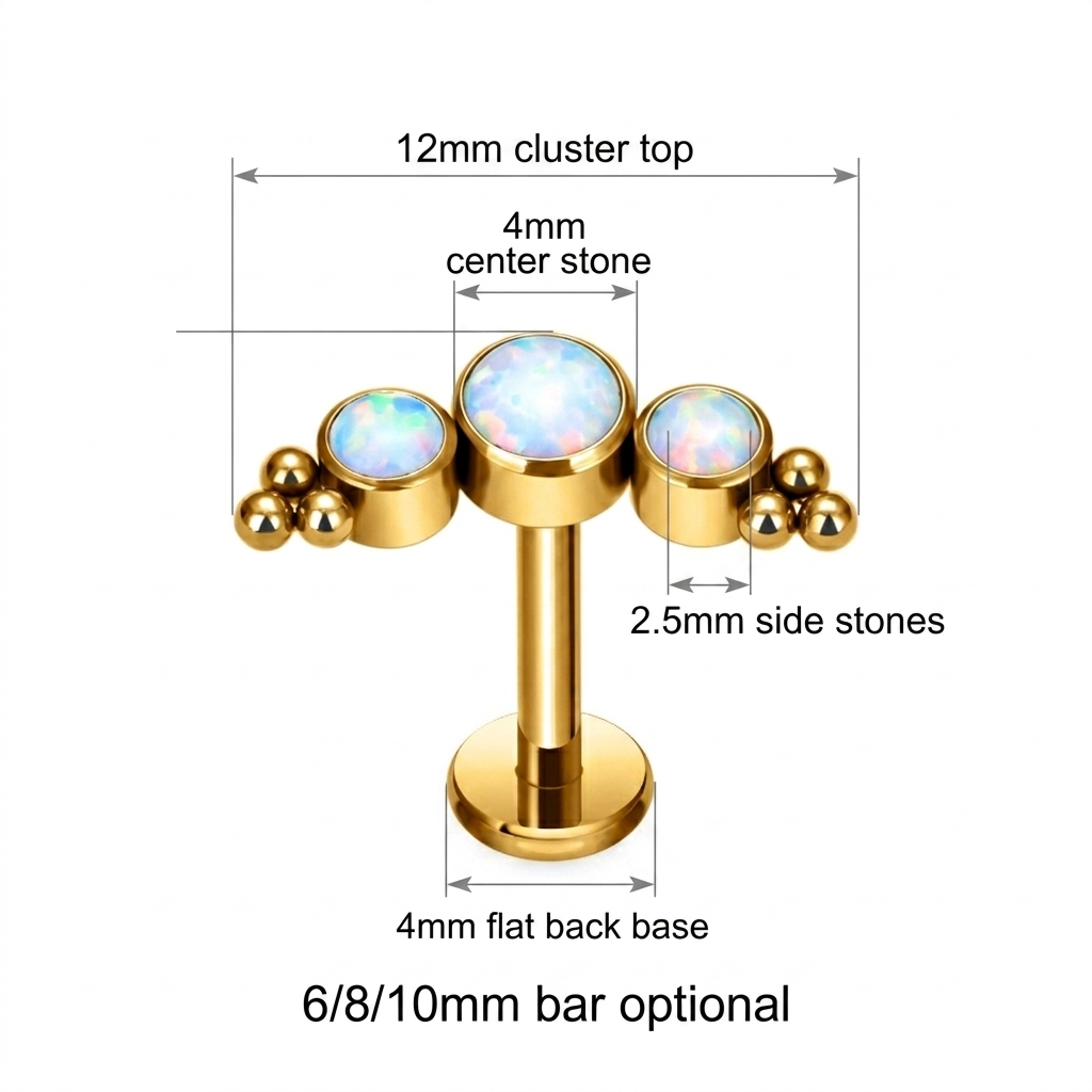 Piercing Labret in Titanio G23 - Flat Back Labret Stud recensione e prezzo