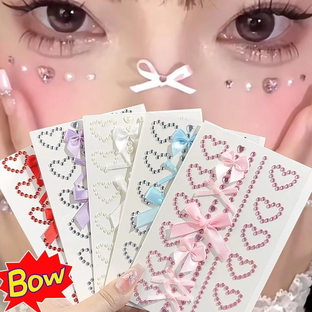 1 foglio rosso nastro arco art - Body Jewelry Stickers recensione e prezzo