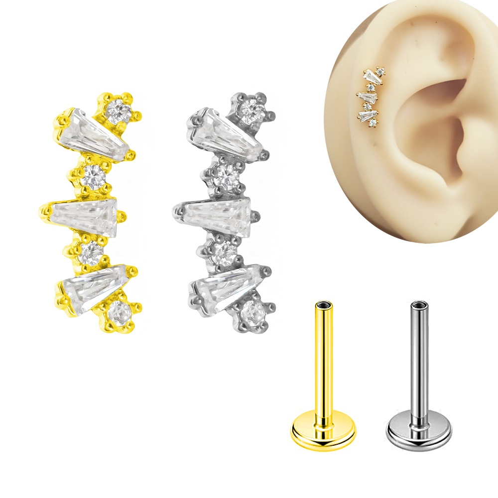 Orecchini interni filettati co - Flat Back Labret Stud recensione e prezzo