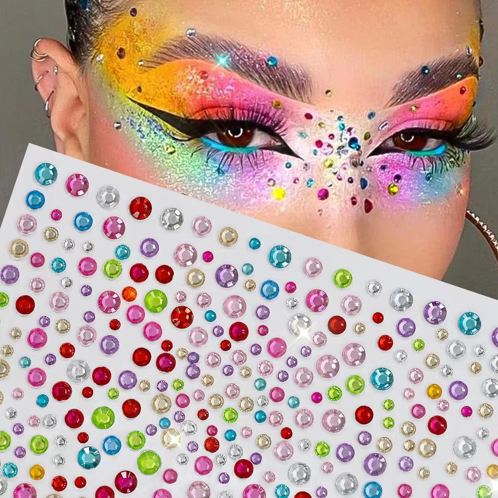 1 Foglio di Adesivi per Viso e - Body Jewelry Stickers recensione e prezzo