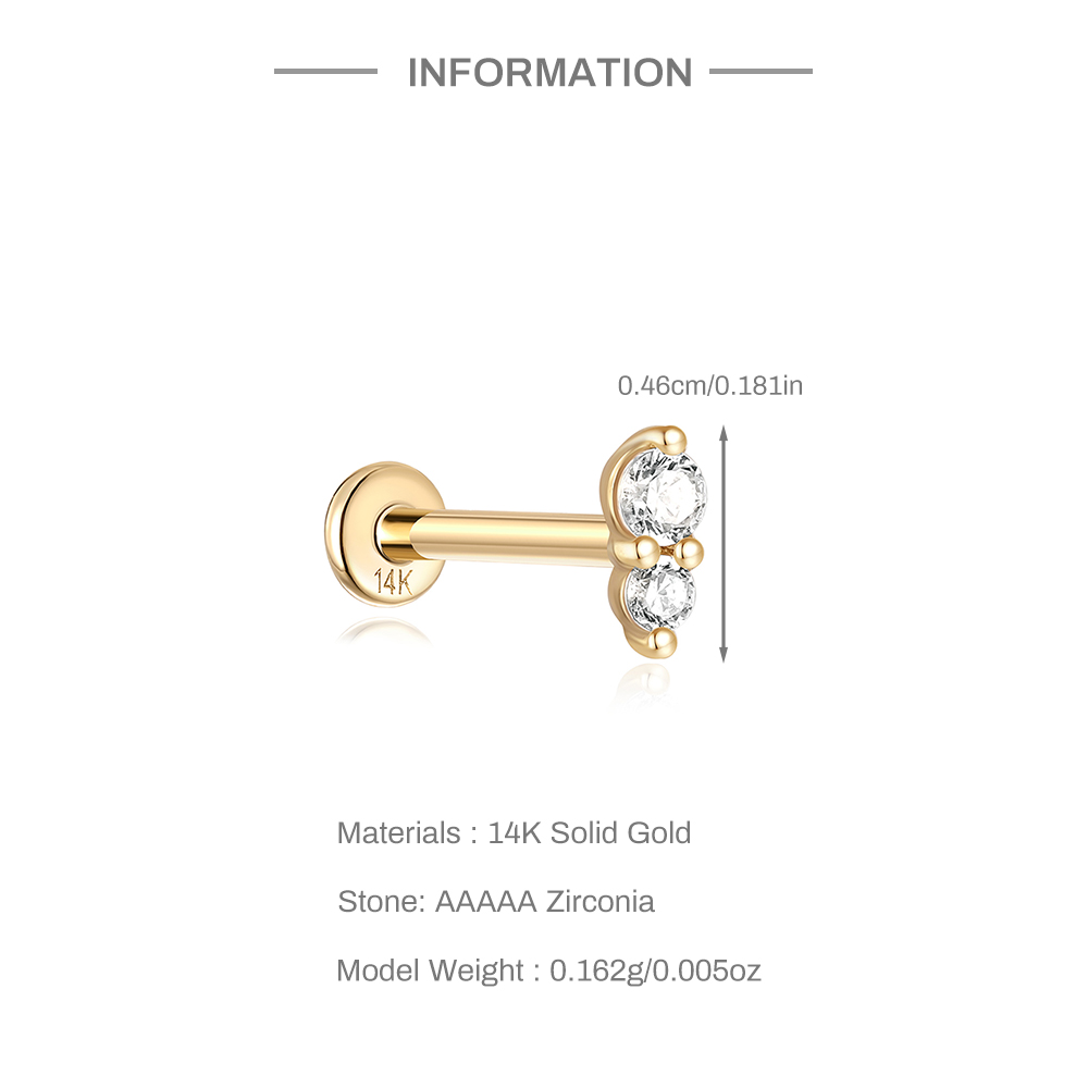 AIDE Reale 14K Colori Oro Sóli - Body Jewelry Real Gold recensione e prezzo