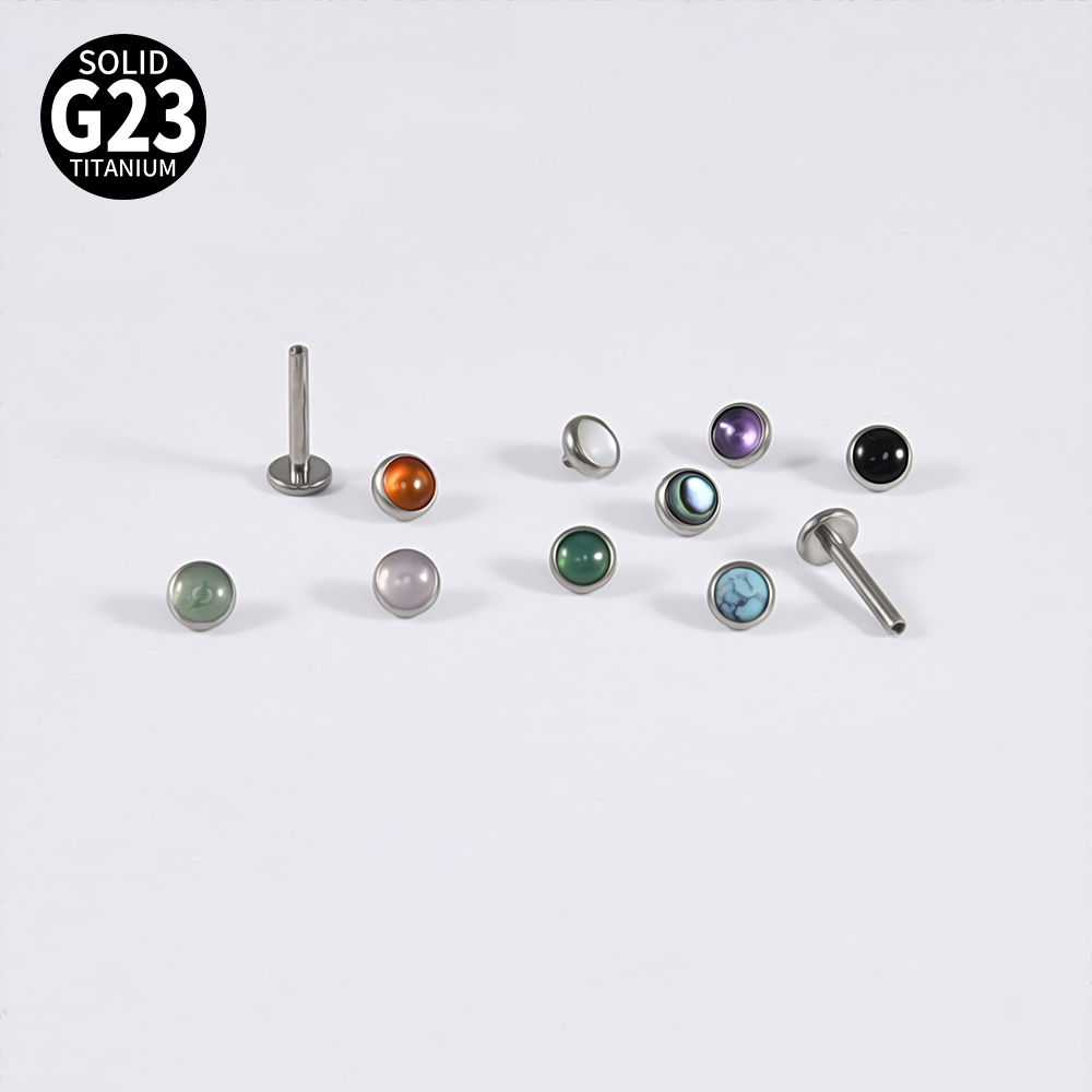 1PC 16g G23 Titanio Cristallo, - Flat Back Labret Stud recensione e prezzo