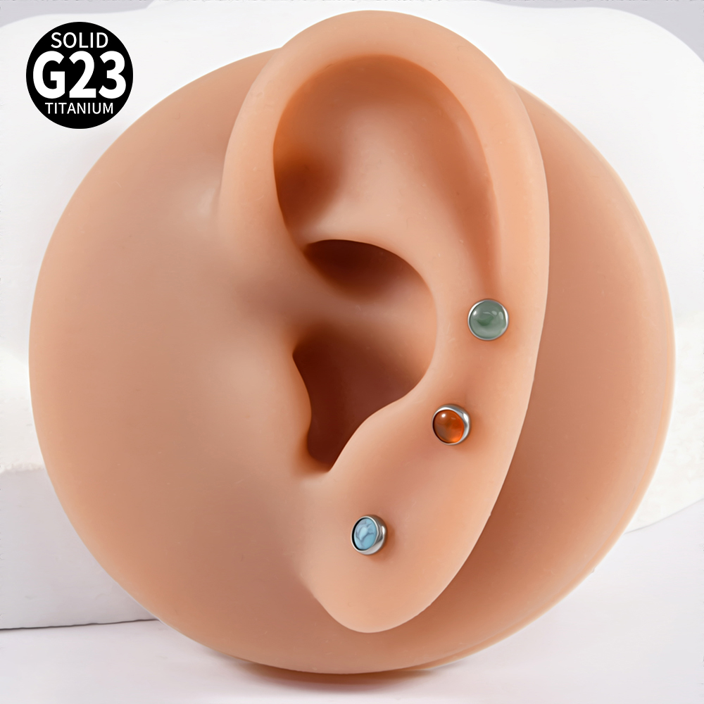 1PC 16g G23 Titanio Cristallo, - Flat Back Labret Stud recensione e prezzo