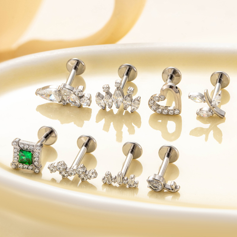 1 pezzo Orecchino a perno per  - Flat Back Labret Stud recensione e prezzo