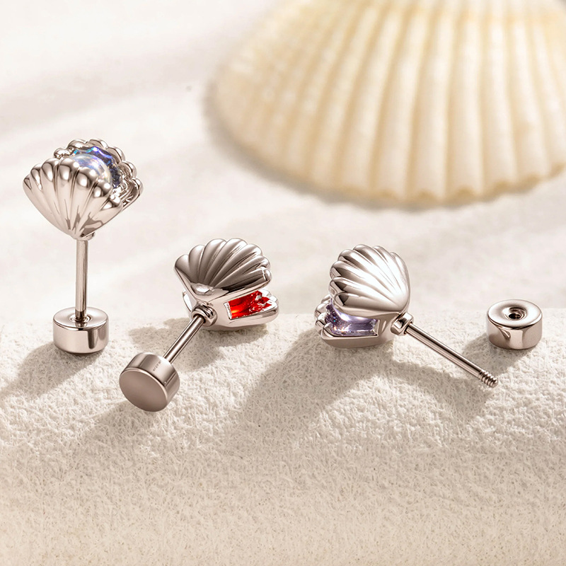 Orecchini a perno in titanio,  - Flat Back Labret Stud recensione e prezzo