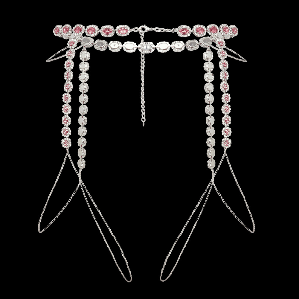 Stonefans Round Pink coscia Ch - Body Jewelry Leg Chain recensione e prezzo